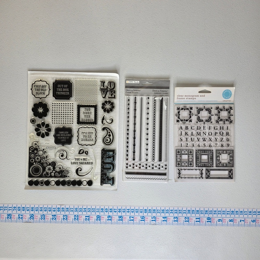Close To My Heart Martha Stewart Clear Stamp Bundle Floral Alphabet Frames Craft